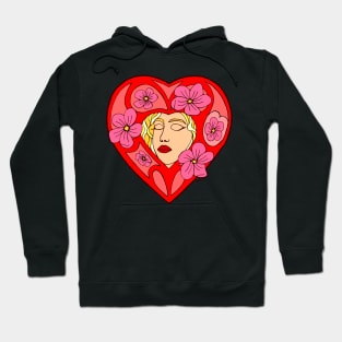 Red Valentine Heart Frame Hoodie